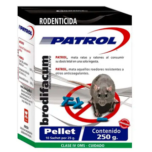 Rodenticida PATROL Pellet 250gr